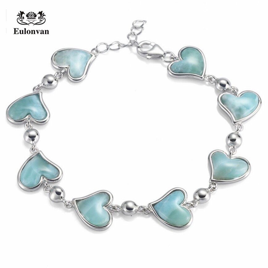 Eulonvan Heart 925 Sterling Silver Bracelets   W..